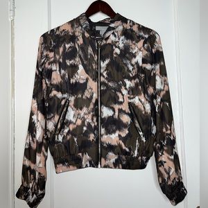 H&M Abstract Satin Bomber Jacket